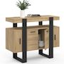 Voir la diapositive 4 : ID MARKET Buffet 100 cm PHOENIX 4 portes bois et noir