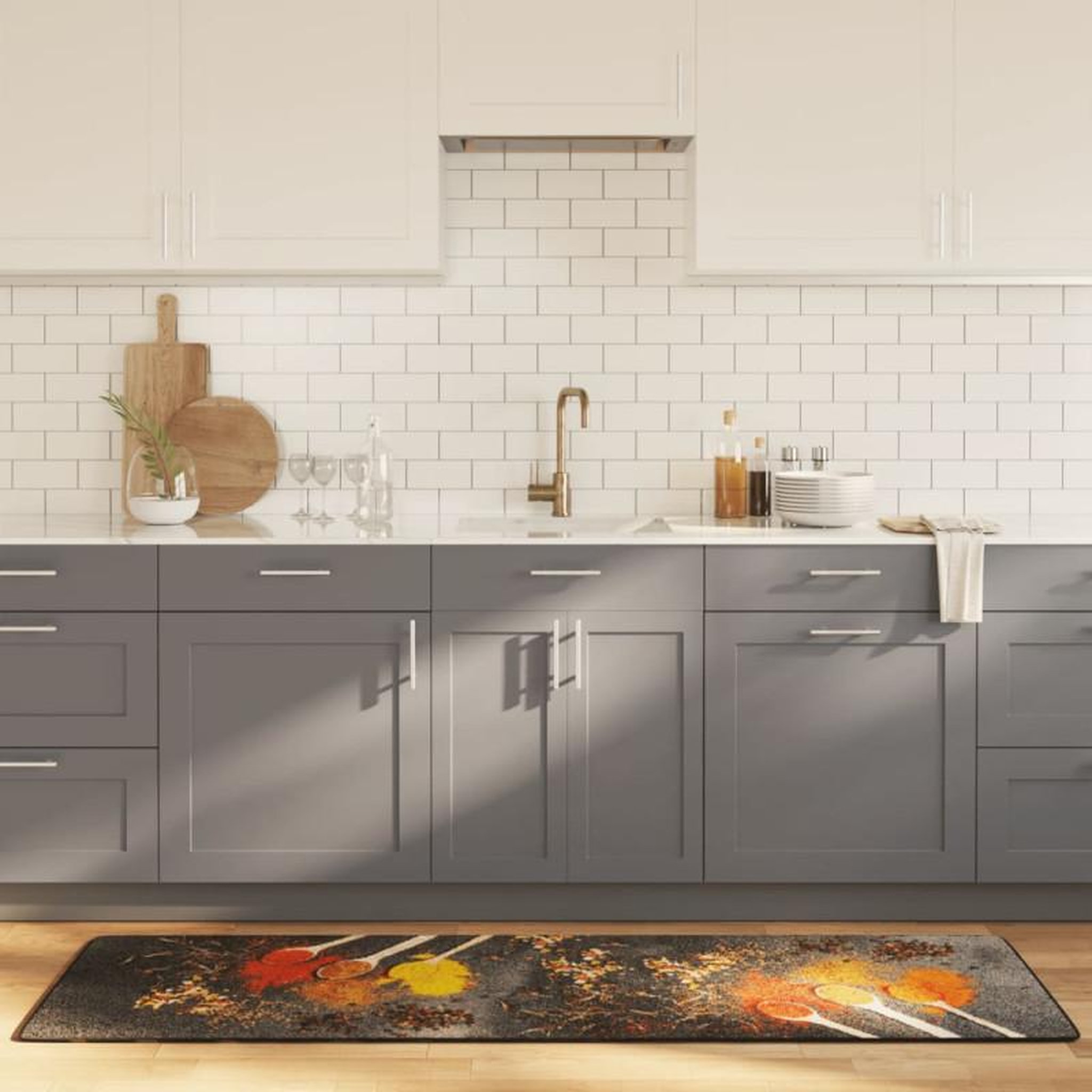 Voir la diapositive 1 : VIDAXL Tapis de cuisine multicolore 60x180 cm lavable antidérapant