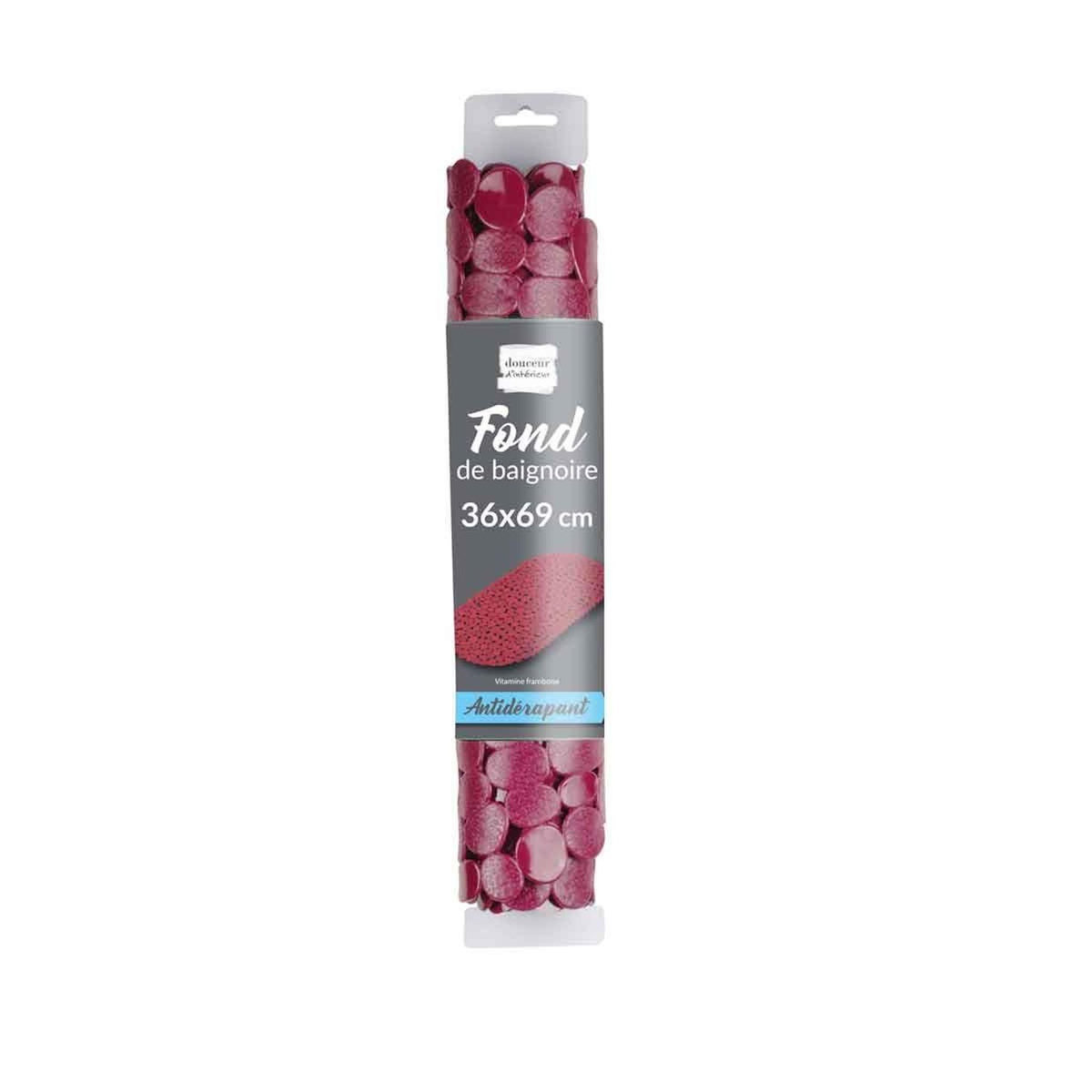 Paris Prix Fond de Bain Galets  Vitamine  36x69cm Framboise
