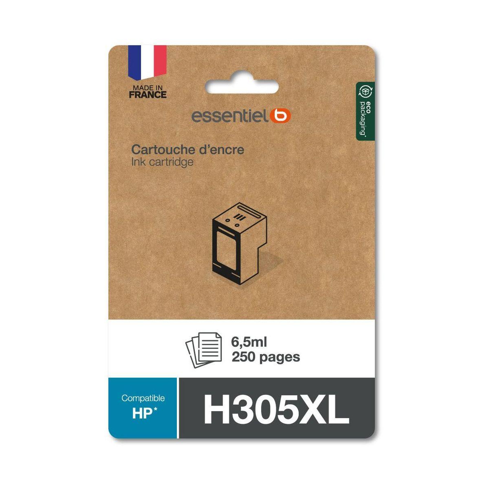 ESSENTIEL B Cartouche d'encre compatible h305 xl haute capacité noire