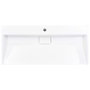 Voir la diapositive 4 : VIDAXL Lavabo 100x46x11 cm Fonte minerale/marbre Blanc