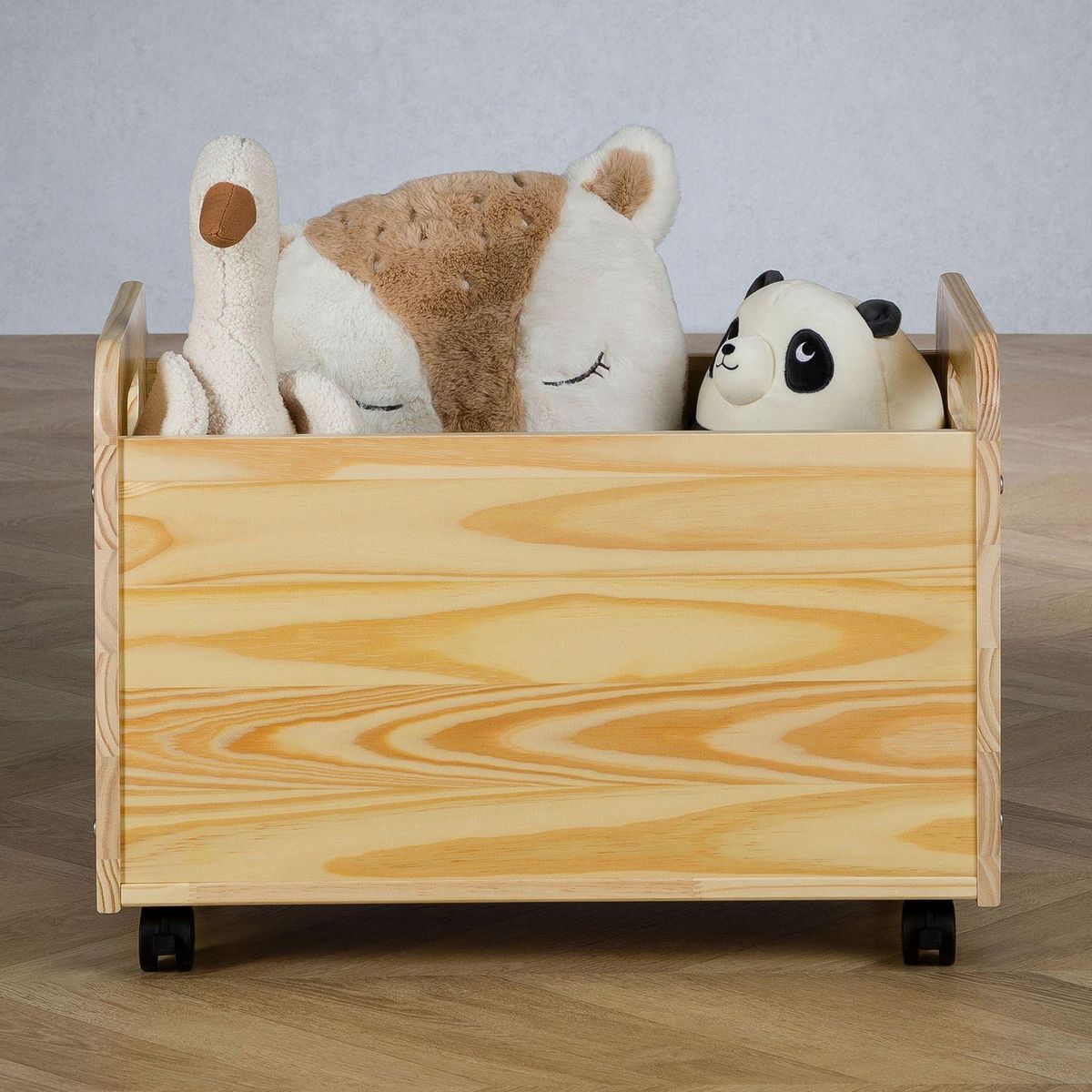 IDIMEX Coffre à jouets BENJAMIN sur roulettes, en pin massif