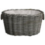 Voir la diapositive 2 : VIDAXL Panier a bois de chauffage avec poignees 59x42x28 cm Gris Saule