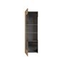 Voir la diapositive 4 : BEST MOBILIER Wexford - vitrine - gris et effet bois - 60x194 cm
