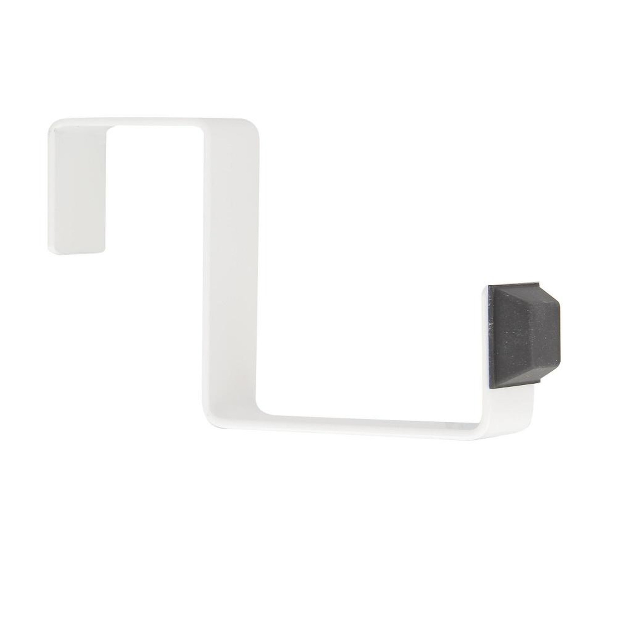 CENTRALE BRICO Butée de porte amovible chrisligne acier blanc l.12 x h.6.7 x l.2 cm