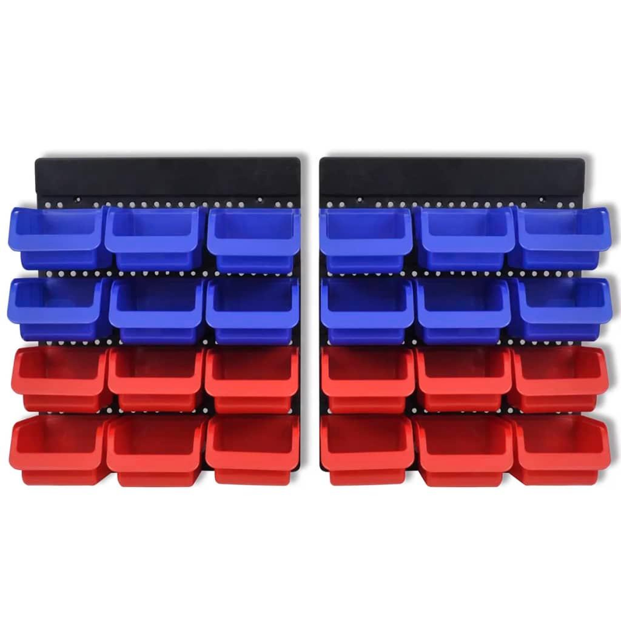 Voir la diapositive 4 : VIDAXL Etagere a outils de garage murale 2 pcs Bleu et rouge