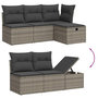 Voir la diapositive 3 : VIDAXL Salon de jardin avec coussins 7 pcs gris resine tressee