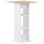 Voir la diapositive 1 : VIDAXL Table de bar Blanc et chene Sonoma 60x60x110 cm