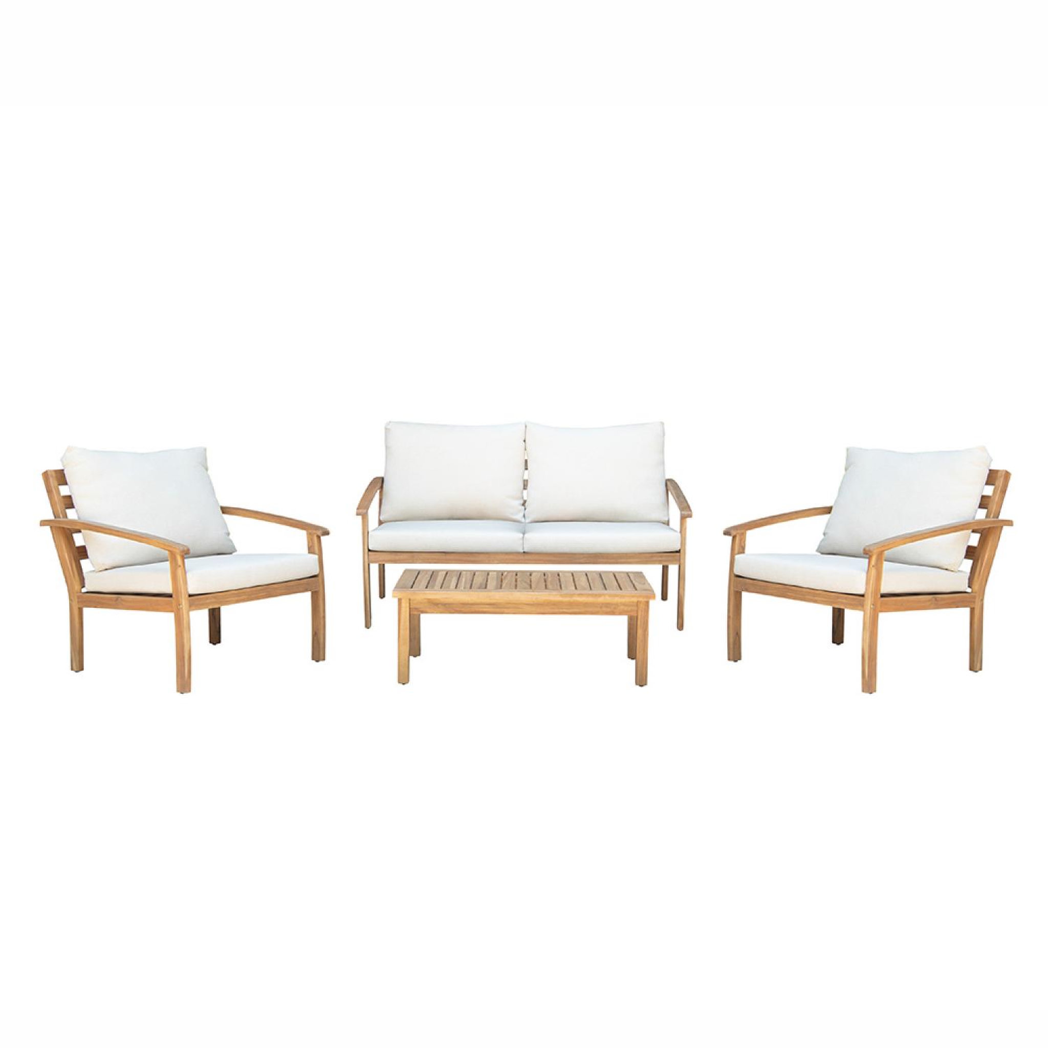 CONCEPT USINE Salon de jardin 4 places en acacia yala