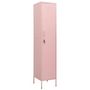 Voir la diapositive 2 : VIDAXL Armoire a casiers Rose 35x46x180 cm Acier