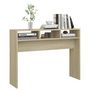 Voir la diapositive 4 : VIDAXL Table console chene sonoma 105x30x80 cm bois d'ingenierie