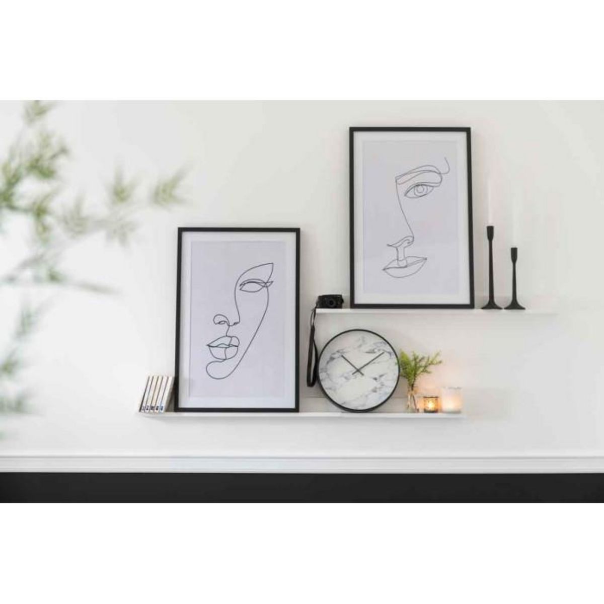 Paris Prix Chandelier en Métal  Limona  41cm Noir Mat