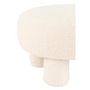 Voir la diapositive 4 : Paris Prix Pouf Rond Bouclette  Teddy  52cm Blanc