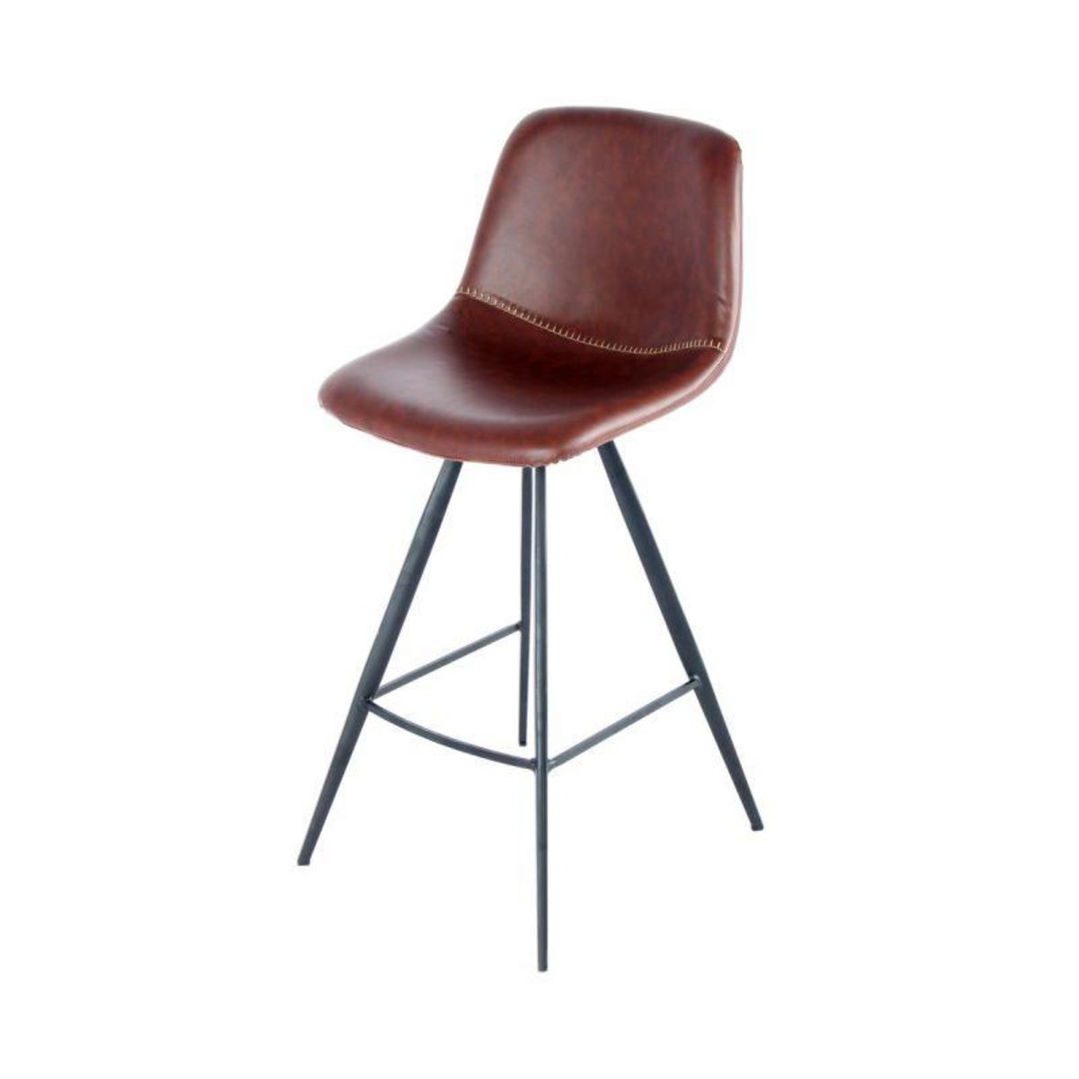 Paris Prix Lot de 2 Tabourets de Bar  Samantha  102cm Marron & Noir