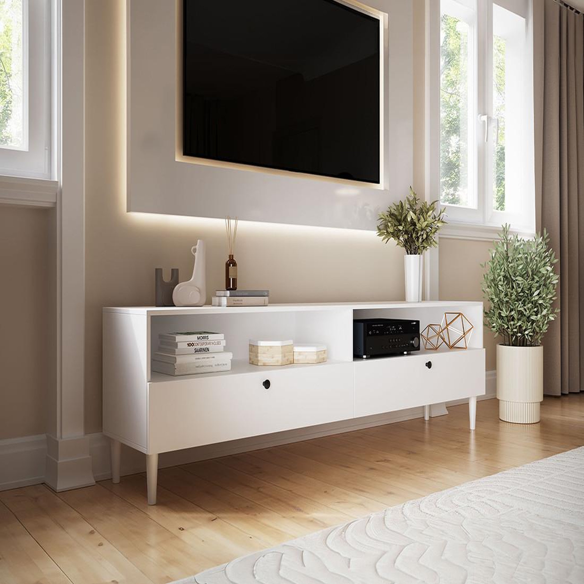 Voir la diapositive 5 : BEST MOBILIER Cleo - lit coffre avec led - 160x200 cm - sommier inclus - en velours