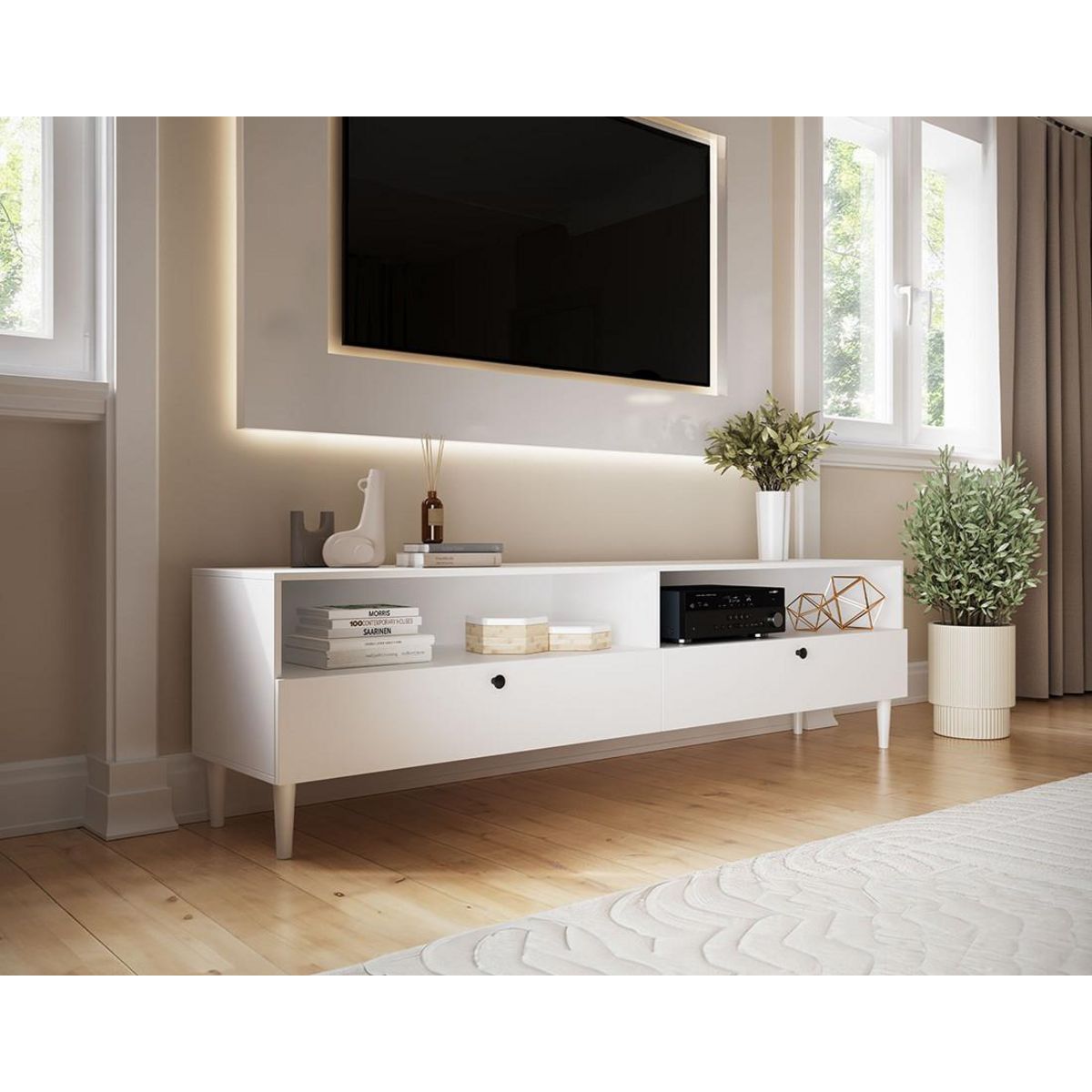 BEST MOBILIER Cleo - lit coffre avec led - 160x200 cm - sommier inclus - en velours