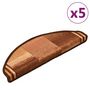 Voir la diapositive 2 : VIDAXL Tapis d'escalier autoadhesifs 5 pcs 65x21x4 cm Marron
