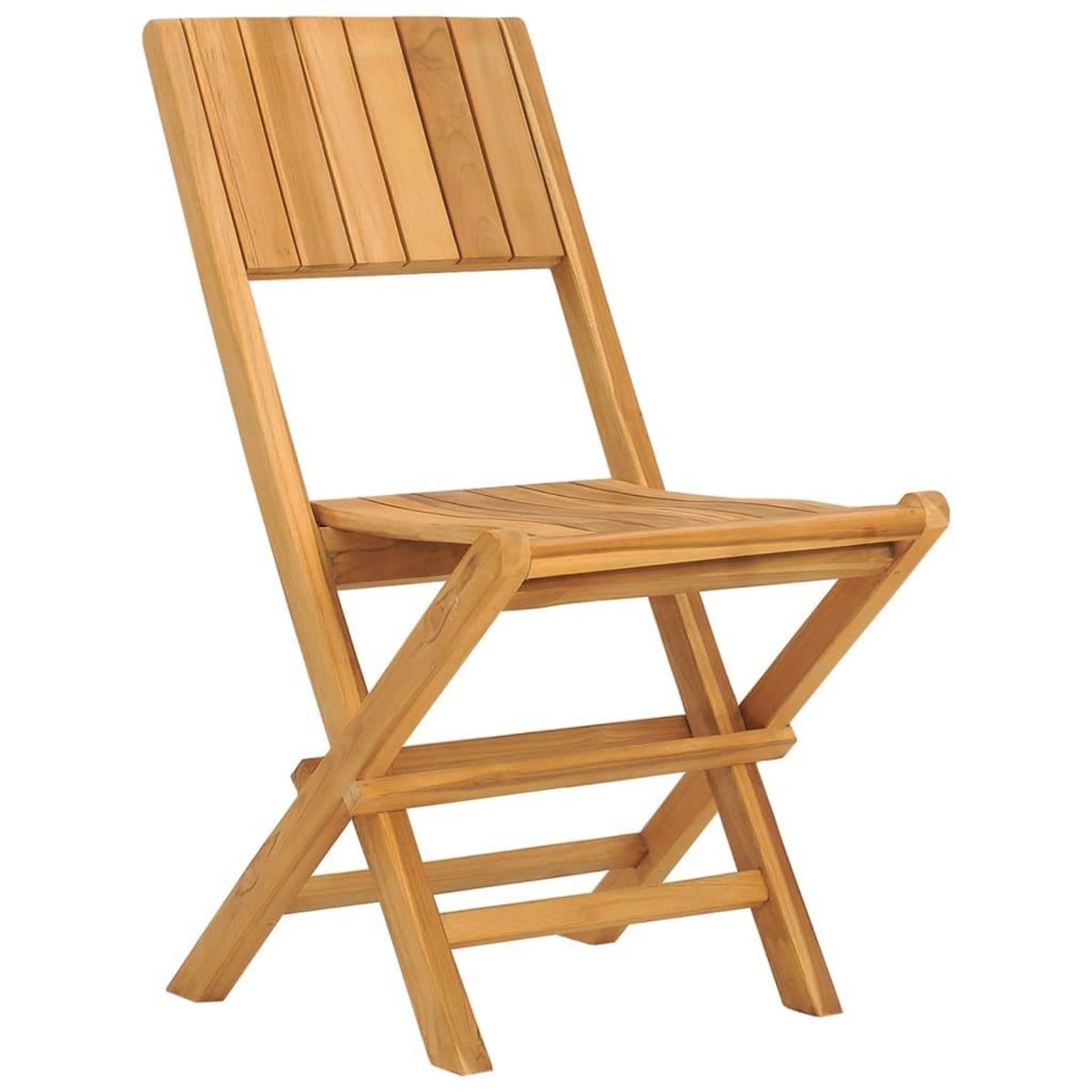 VIDAXL Chaises de jardin pliantes lot de 8 47x61x90cm bois massif teck