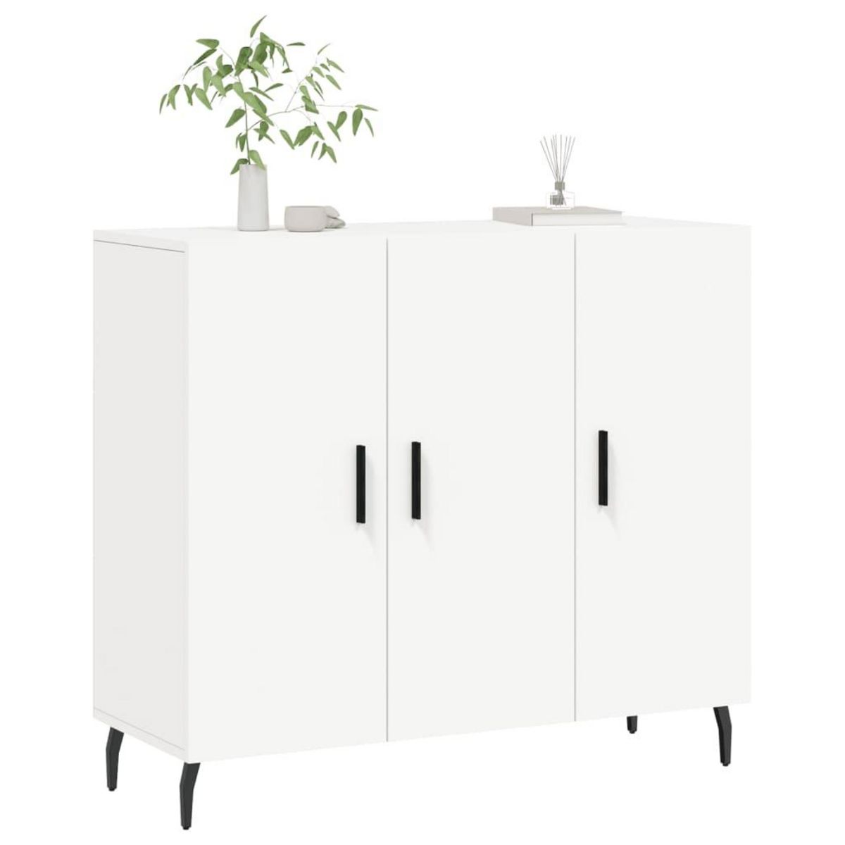VIDAXL Buffet blanc 90x34x80 cm bois d'ingenierie