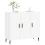 Voir la diapositive 3 : VIDAXL Buffet blanc 90x34x80 cm bois d'ingenierie