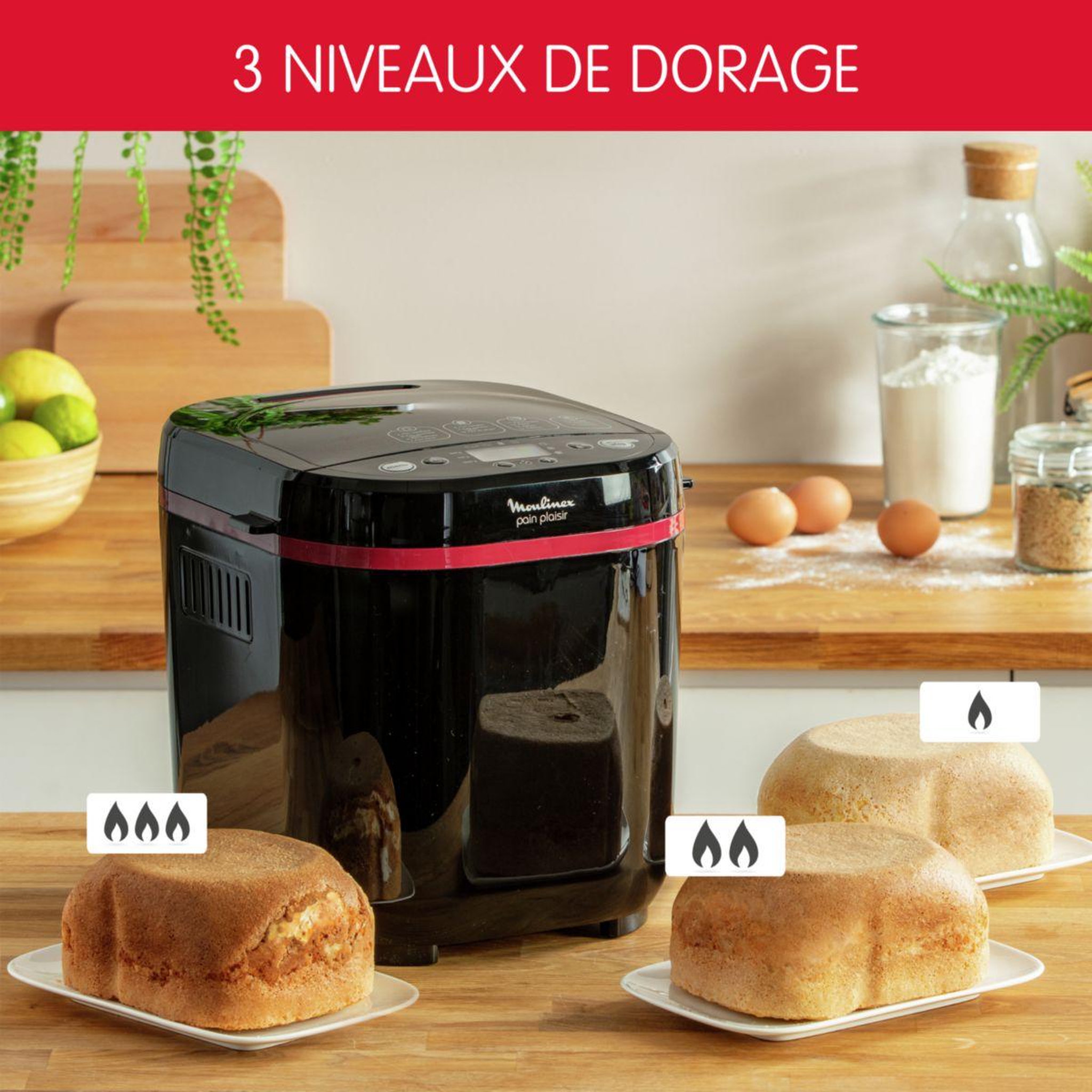 Voir la diapositive 5 : MOULINEX Machine à pain YY4350FB 1kg