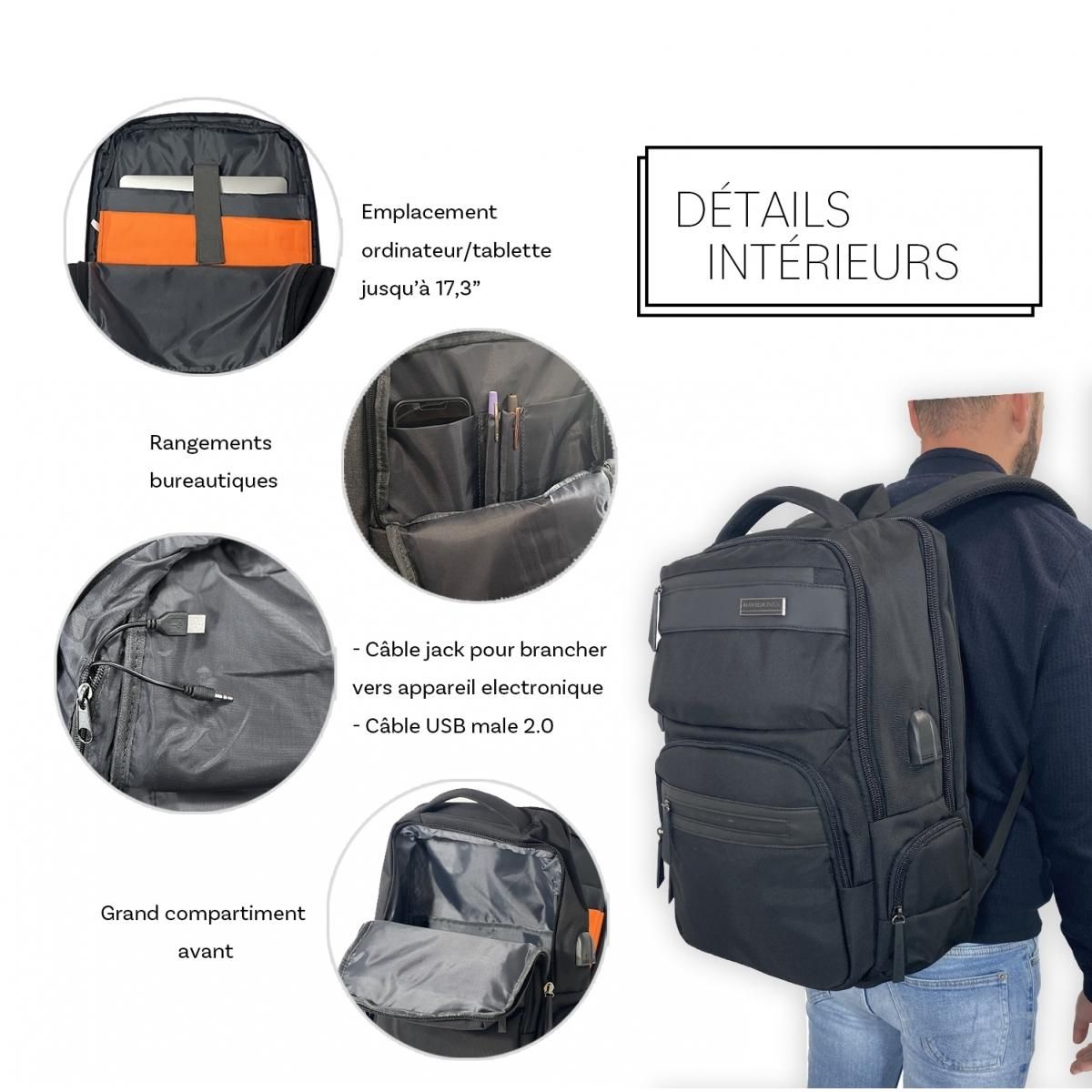 David Jones Sac à dos porte-ordinateur 17.3