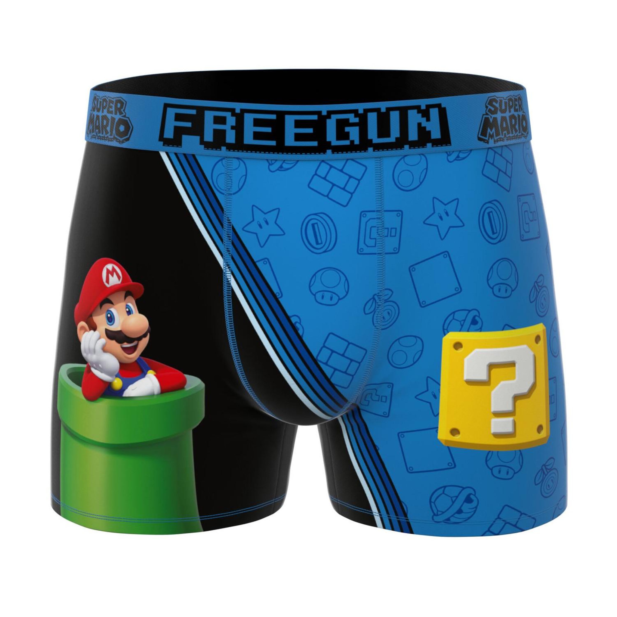 Voir la diapositive 3 : FREEGUN Lot de 3 boxers homme Super Mario Bros
