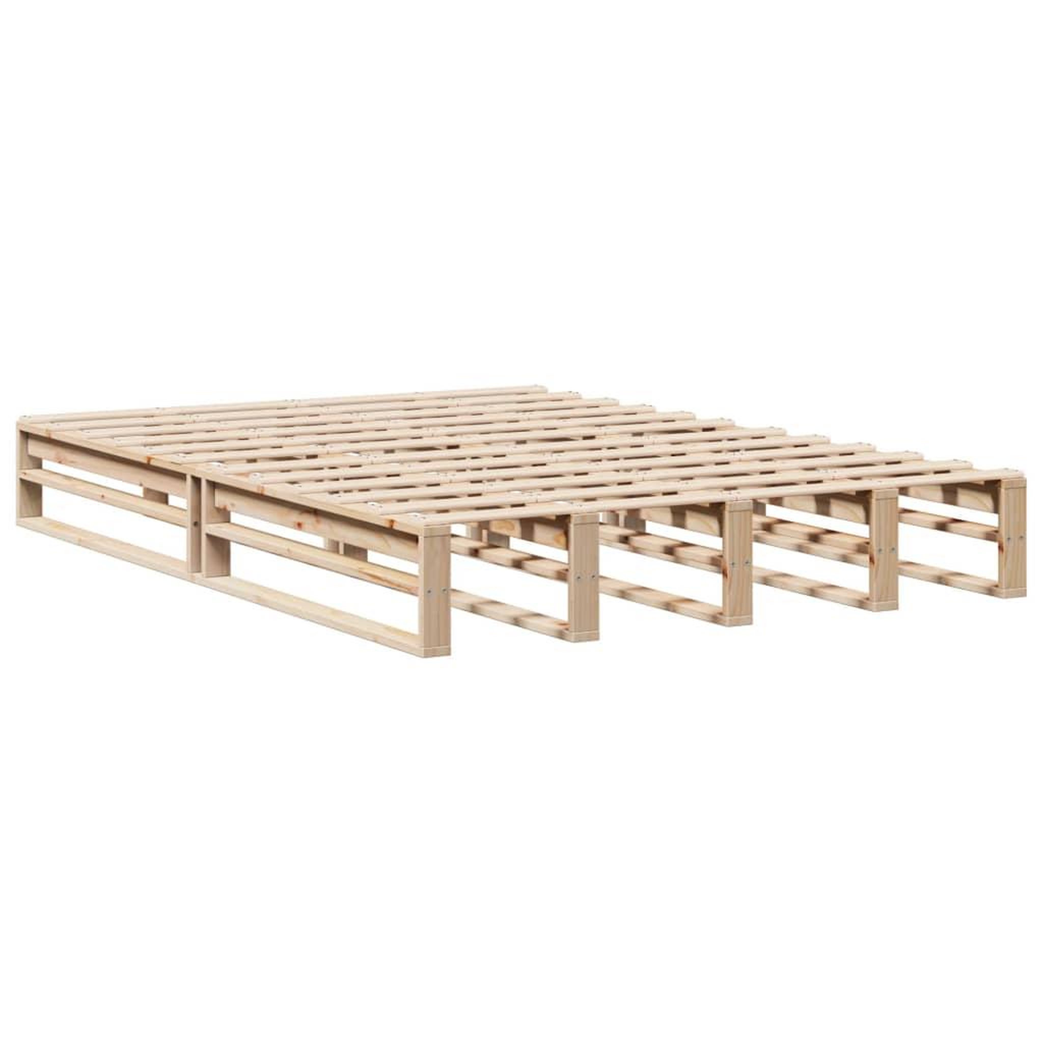 Voir la diapositive 3 : VIDAXL Cadre de lit sans matelas 140x190 cm bois de pin massif
