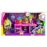 Barbie Mobilier coffret Restaurant pour poupée avec plus de 30