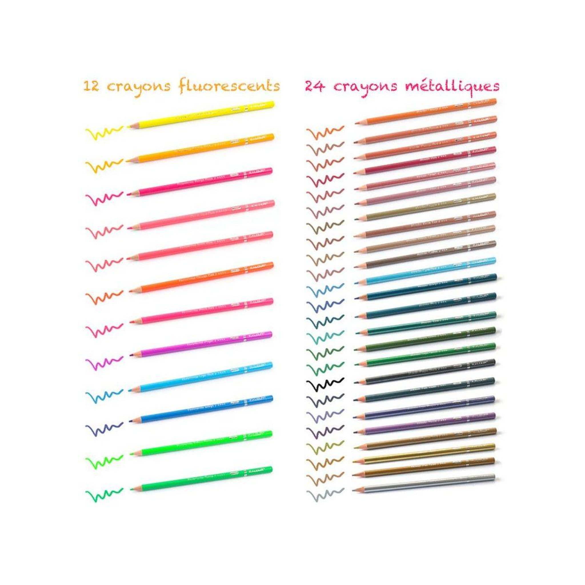 Voir la diapositive 4 : 1001JOUETS Boîte de Crayons de Couleurs - 240 Nuances Créatives