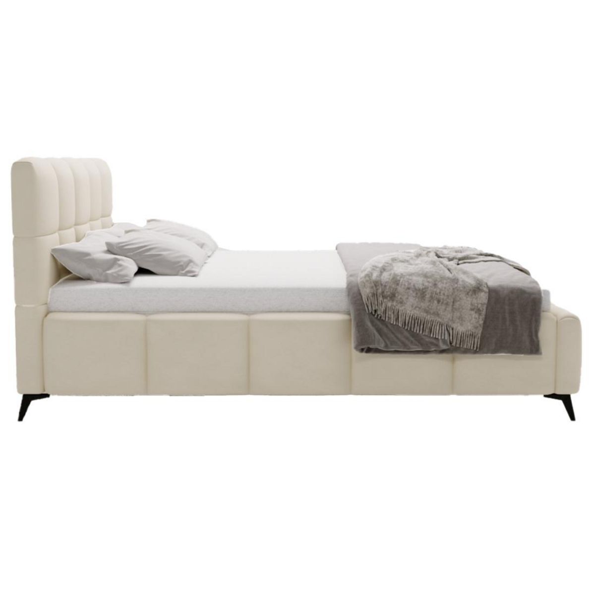 BEST MOBILIER Paulito - lit coffre - 180x200 cm - sommier inclus - en velours