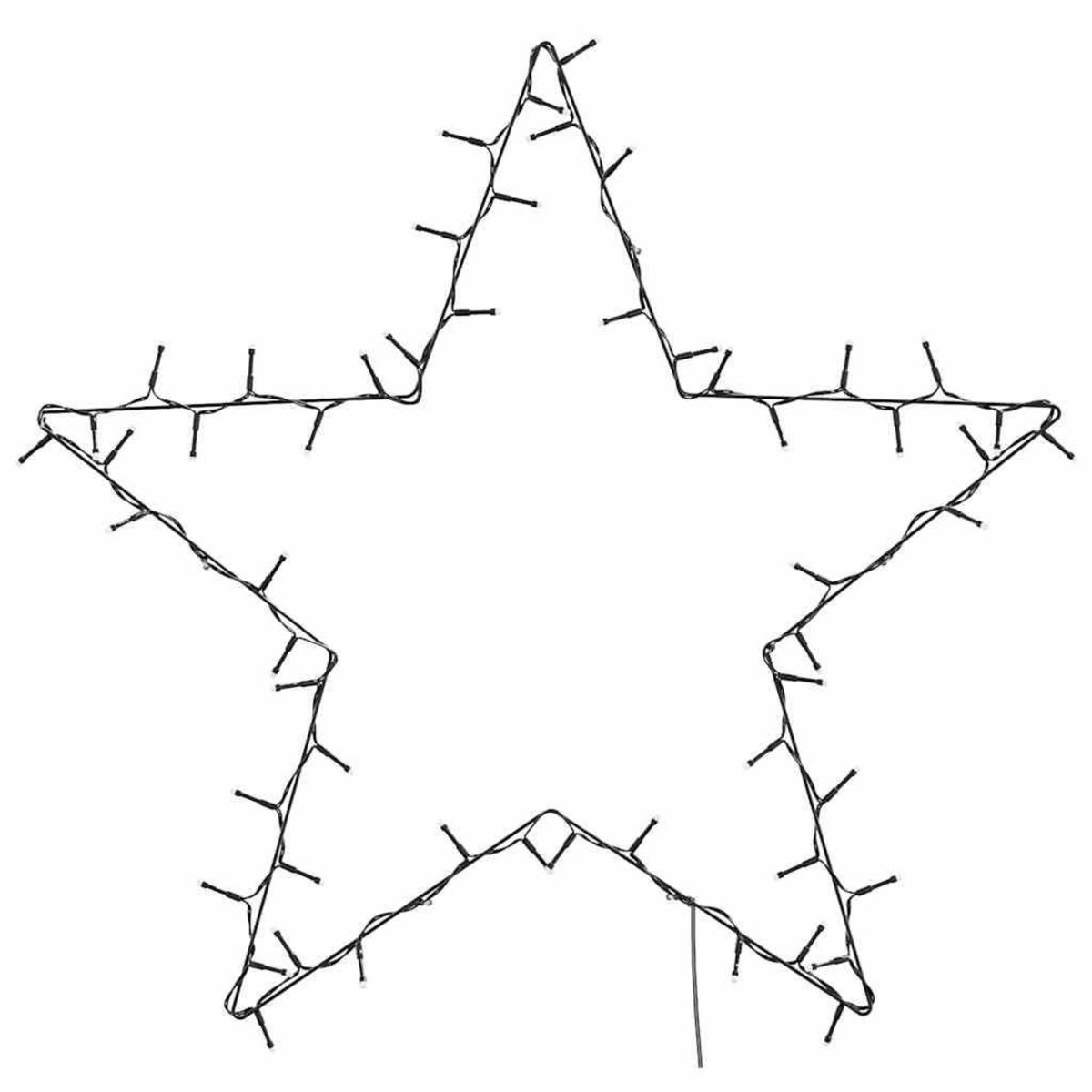 VIDAXL Lumieres de Noël silhouette d'etoile 80 LED blanc chaud