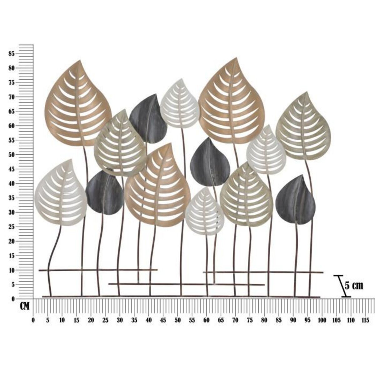 Paris Prix Décoration Murale en Métal  Otip  103cm Multicolore