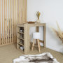 Voir la diapositive 6 : The Home Deco Factory Table de bar mange debout avec 4 niches de rangement
