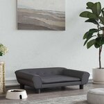 VIDAXL Lit pour chien gris fonce 70x48x22 cm velours