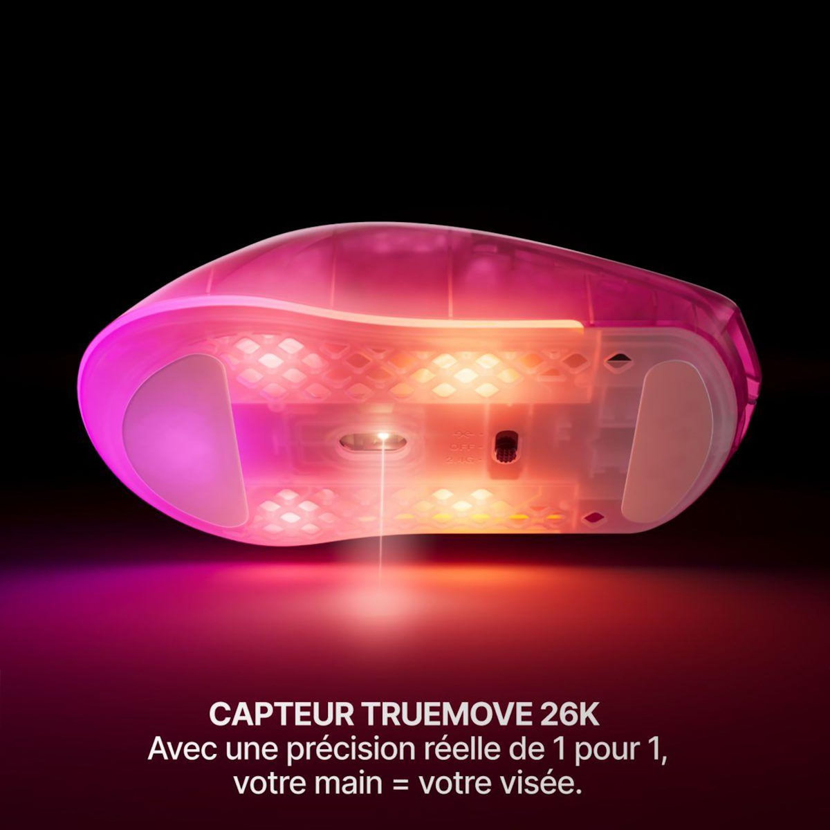 STEEL SERIES Souris Gamer Sans Fil Aerox 3 WL Gen 2 - MagentaHaze