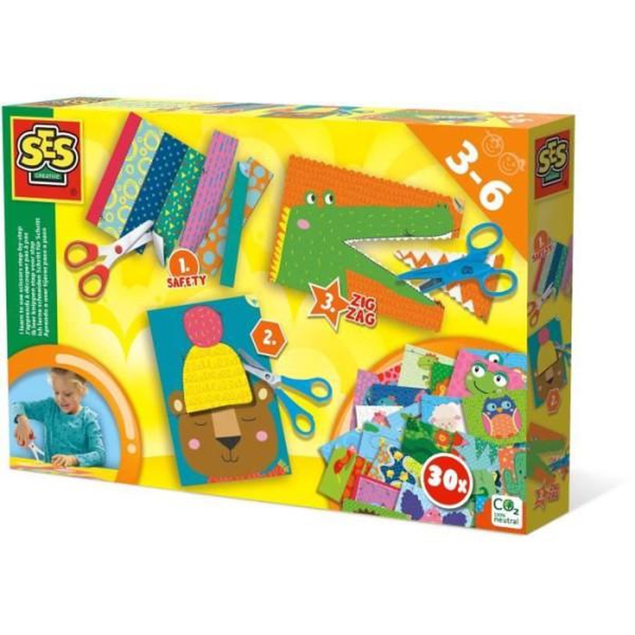 SES Creative SES CREATIVE - J'apprends a découper - Ciseaux pour enfant sûrs - Multicolore