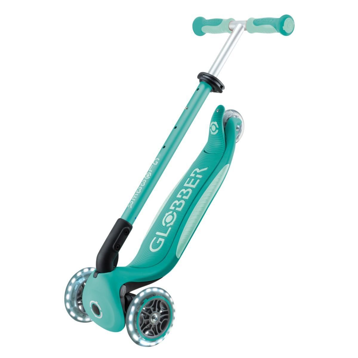 Globber Go Deluxe Flash - Lights Menthe Foncée / Pastel Menthe