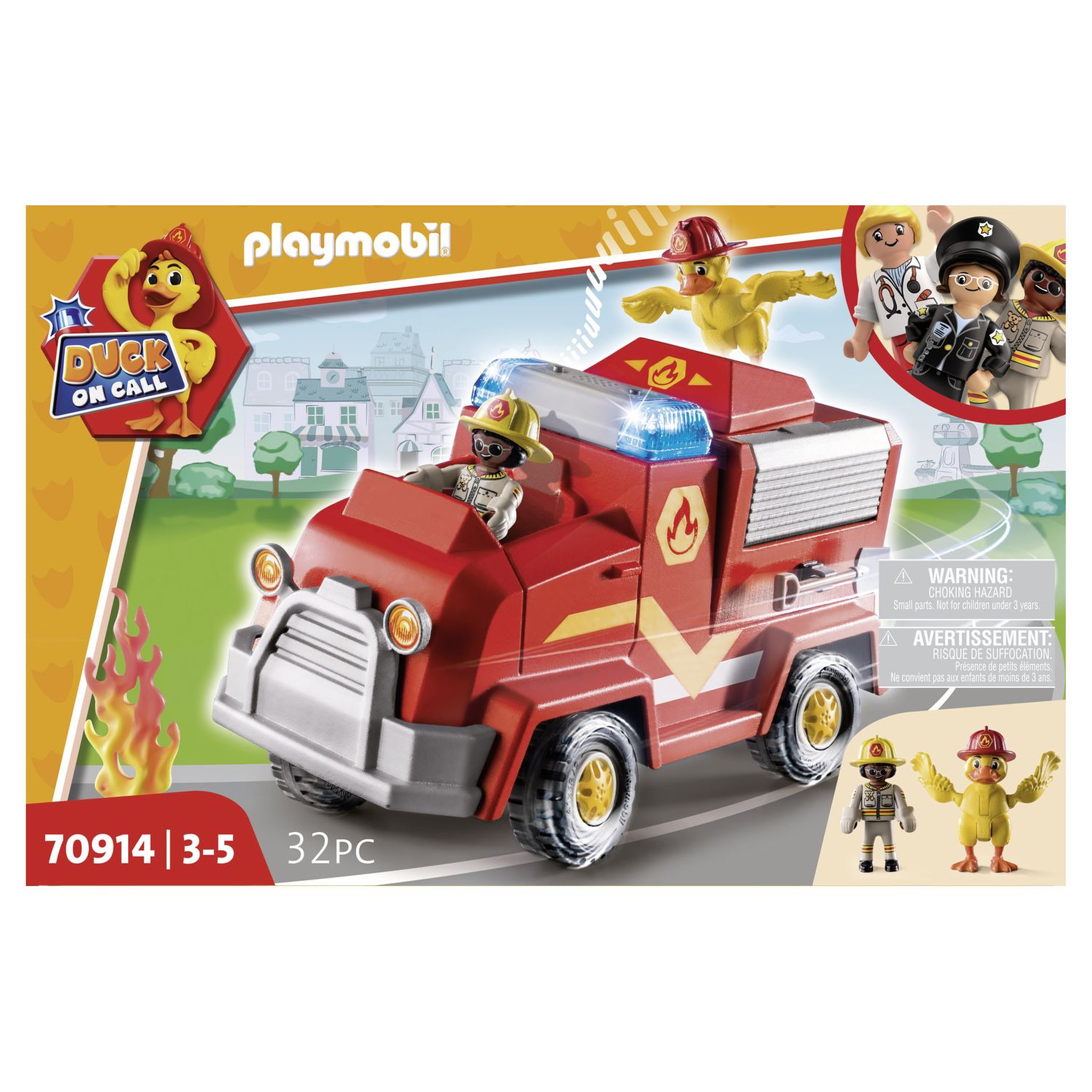 Voir la diapositive 2 : PLAYMOBIL Duck on call 70914 Véhicule de pompier