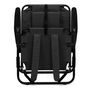 Voir la diapositive 5 : ID MARKET Lot de 2 chaises de plage pliantes - fauteuils de jardin inclinables sac à dos noir et toile noire