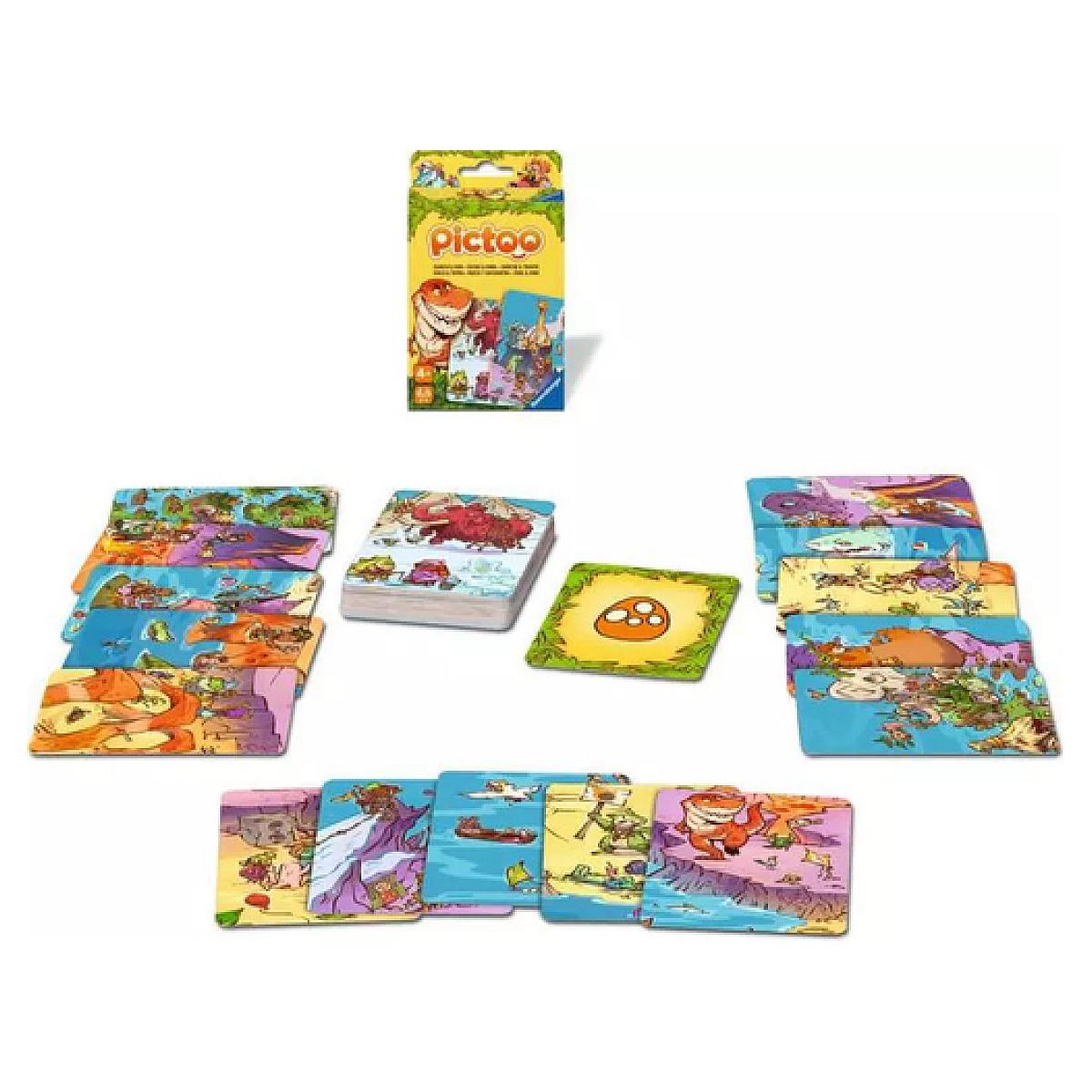 Voir la diapositive 3 : RAVENSBURGER Pictoo Dinosaures jeu de société Dépouillement