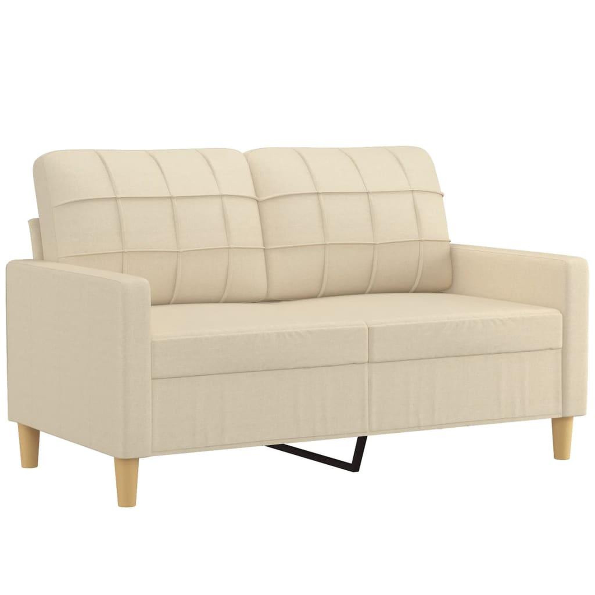 Voir la diapositive 4 : VIDAXL Ensemble de canapes 3 pcs avec coussins creme tissu