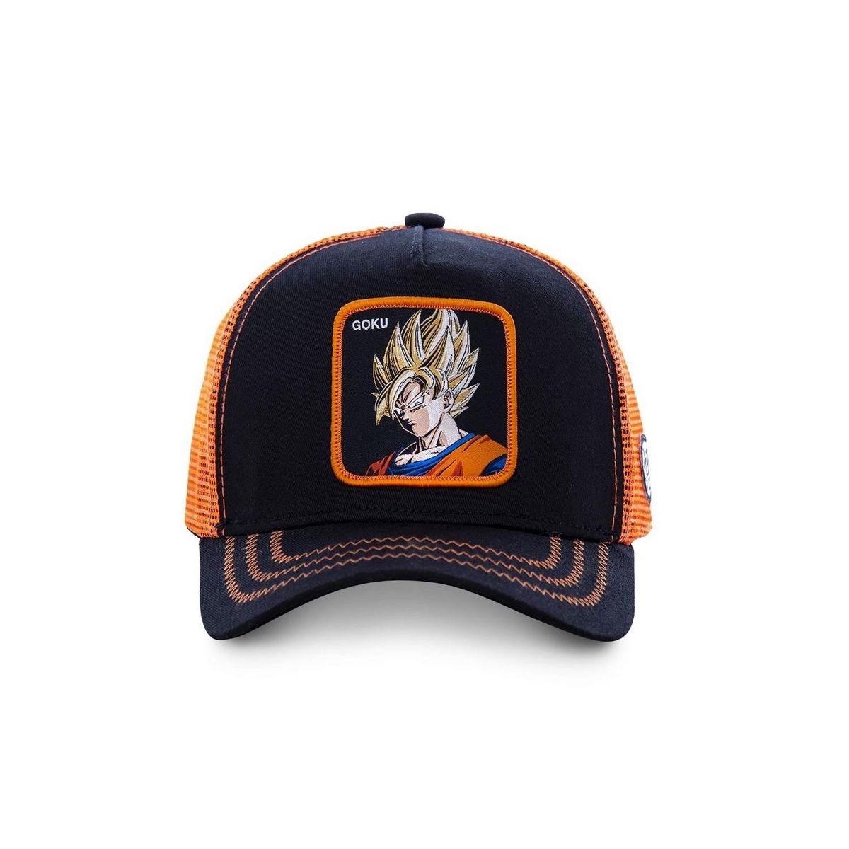 CAPSLAB Casquette Dragon Ball Z Goku Saiyan Noir et Orange