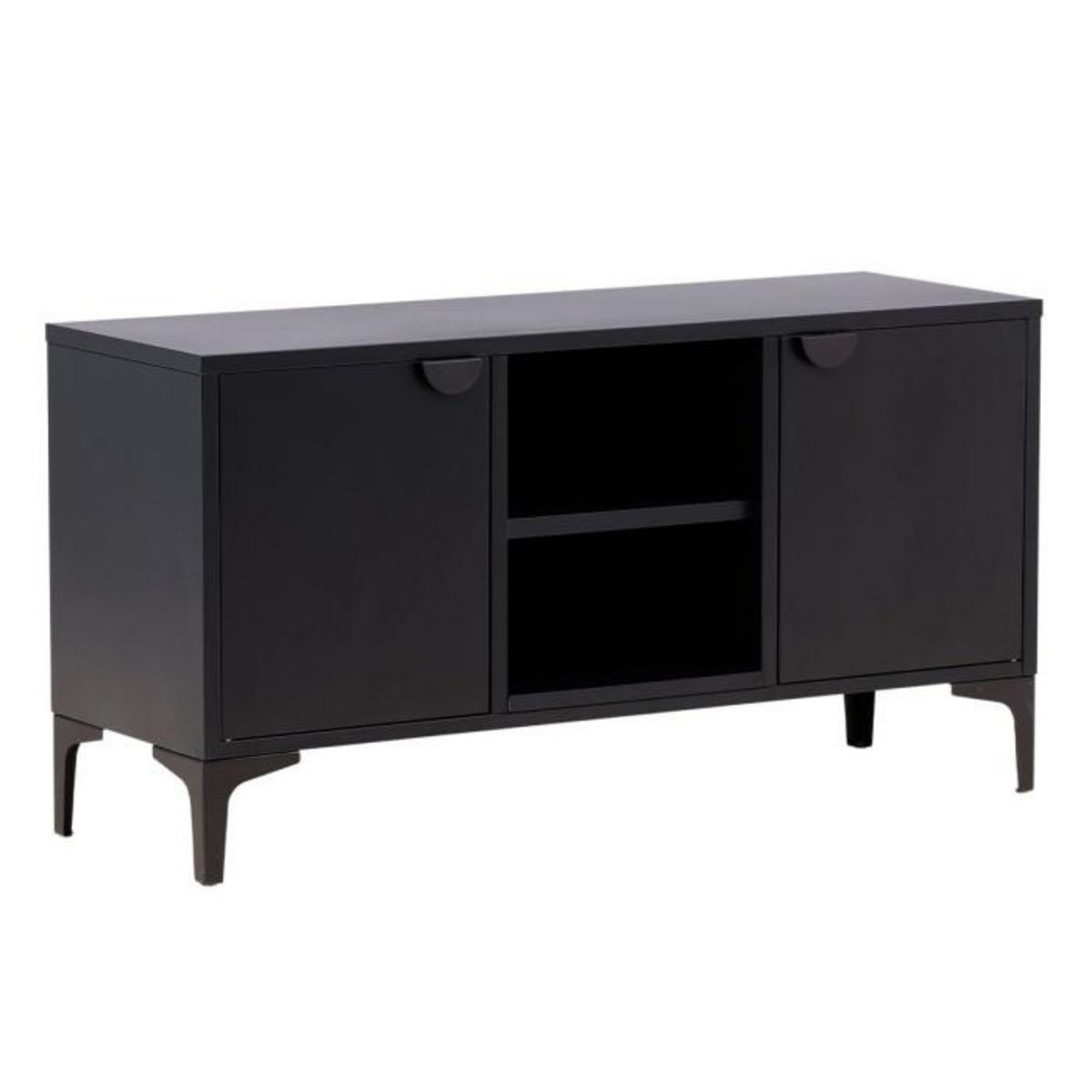 Paris Prix Meuble TV 2 Portes  Piring  120cm Noir