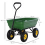 Voir la diapositive 3 : HOMCOM Chariot de jardin a main garden cart truck cuve basculante max. 200 Kg