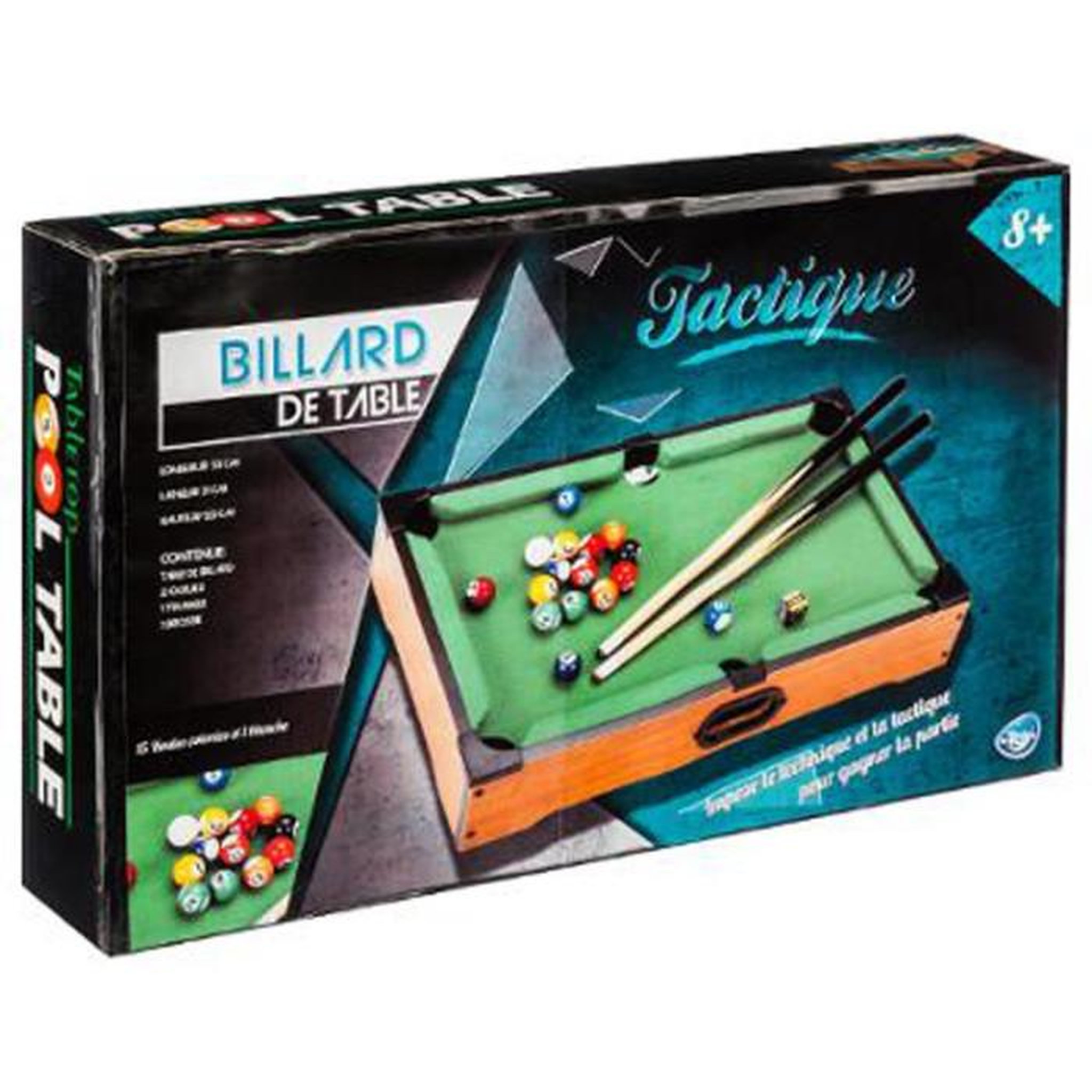 Voir la diapositive 2 : Be Toys Mini Billard de Table  Tactique  51cm Naturel