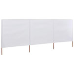 VIDAXL Paravent 3 panneaux Tissu 400 x 120 cm Blanc