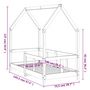 Voir la diapositive 6 : VIDAXL Cadre de lit pour enfant 70x140 cm bois de pin massif