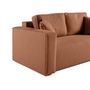 Voir la diapositive 6 : BEST MOBILIER Topaze - canapé droit 2 places - en tissu bouclette