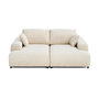 Voir la diapositive 1 : LISA DESIGN Garance - canapé droit 4 places double méridienne - assise profonde - en velours côtelé